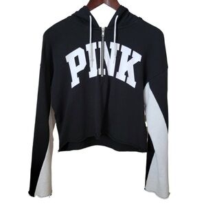 PINK Victoria's Secret Cropped Long Sleeve Hoodie